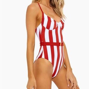 Onia x We Wore What Danielle Striped Swimsuit